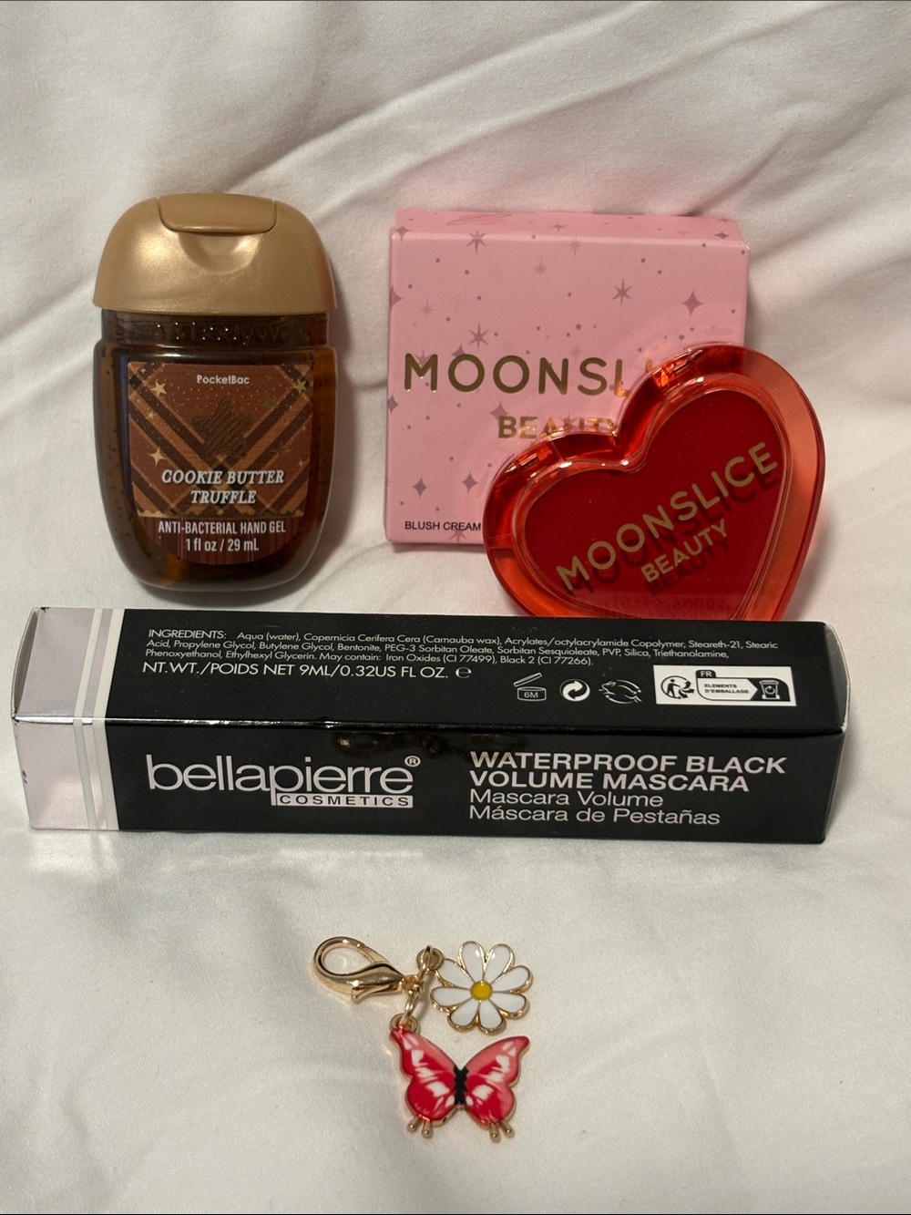 New 4 Pc Beauty Bundle Bellapierre Mascara Butterfly Charm Moonslice Blush